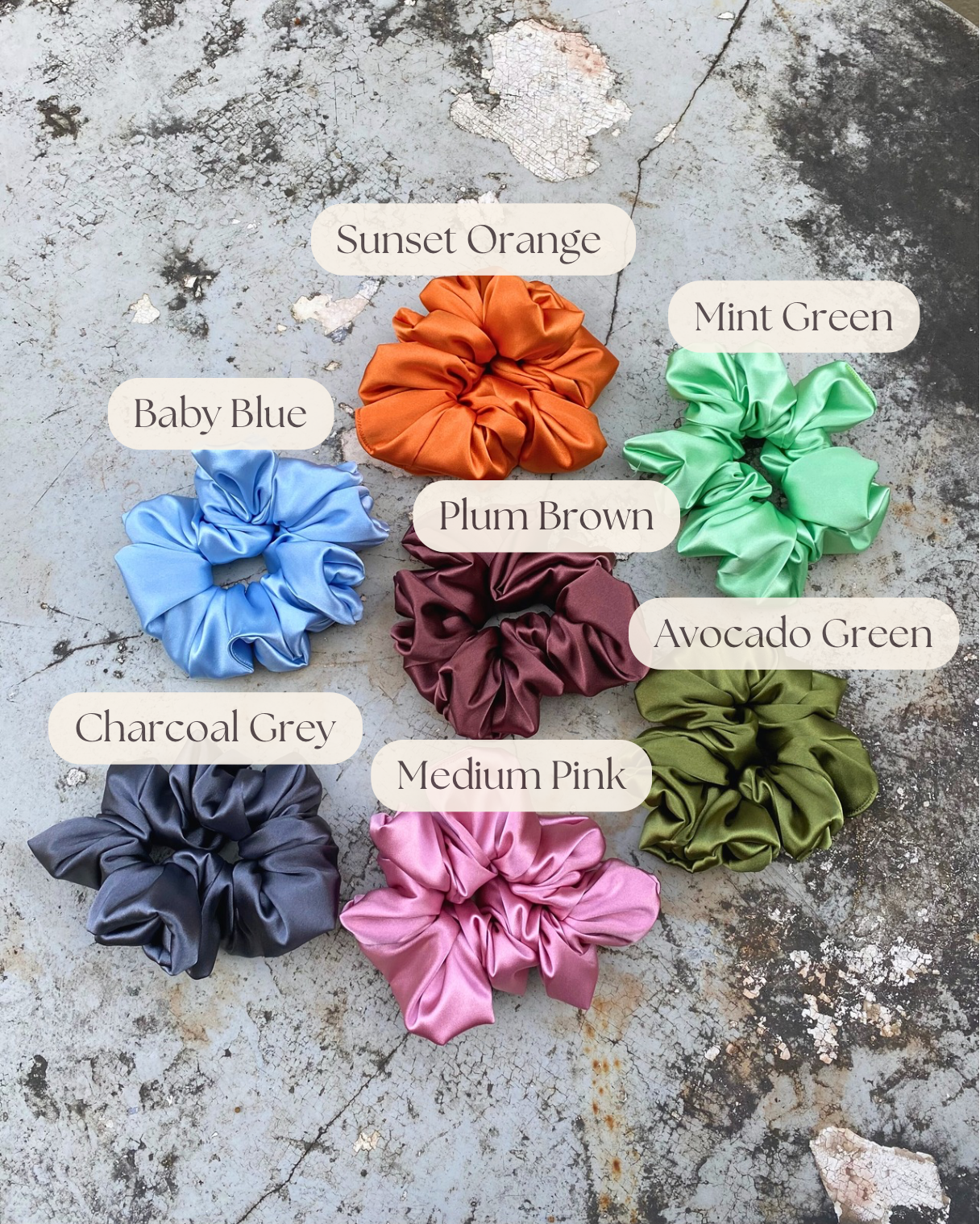 Jumbo Satin Scrunchies