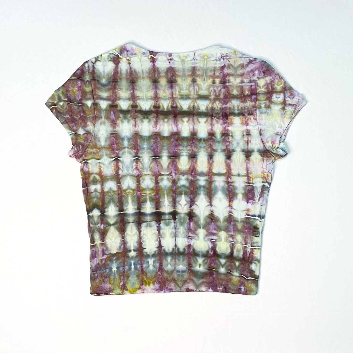 Muted Stripes Scoop Neck Baby Tee | Size Medium