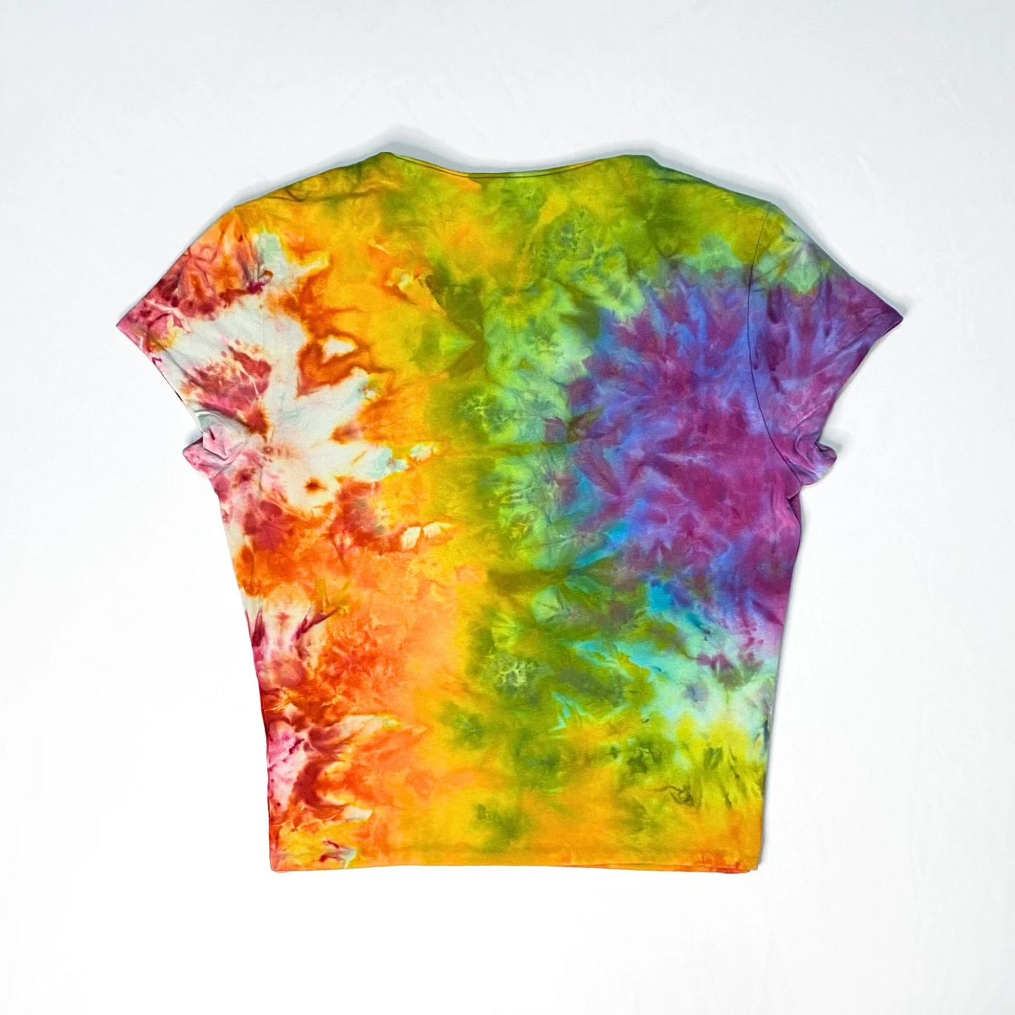 Rainbow Scrunch Baby Tee | Size Medium