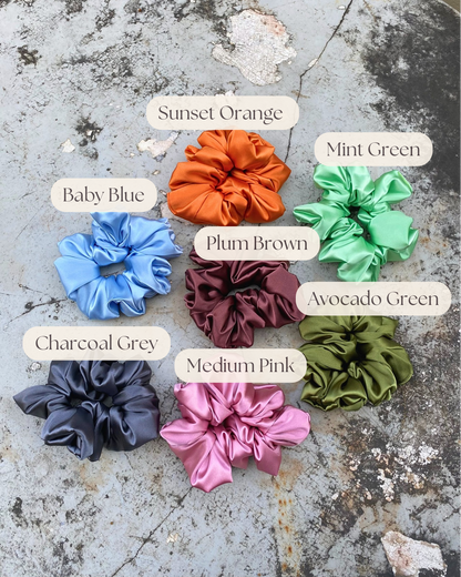 Jumbo Satin Scrunchies