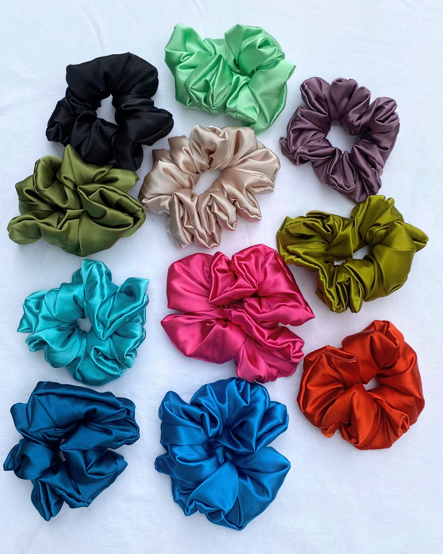 Jumbo Satin Scrunchies