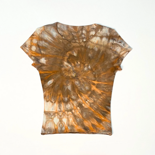 Chocolate Spiral Baby Tee | Size Extra-Small
