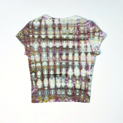 Muted Stripes Scoop Neck Baby Tee | Size Medium