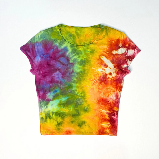 Rainbow Scrunch Baby Tee | Size Medium