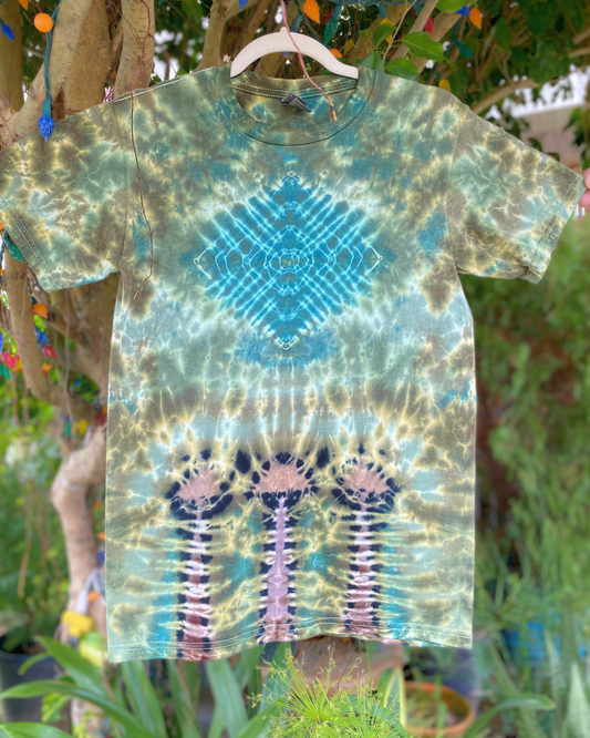 Forest Mushroom Tie-Dyed Tee | size small