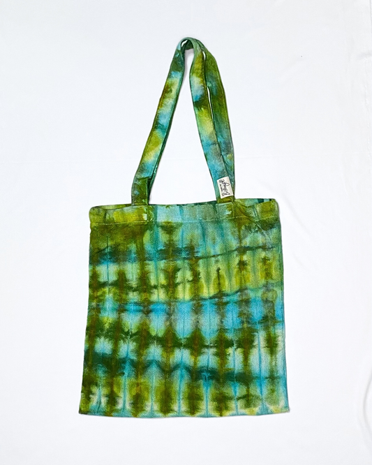 Blue-Green Striped Tote