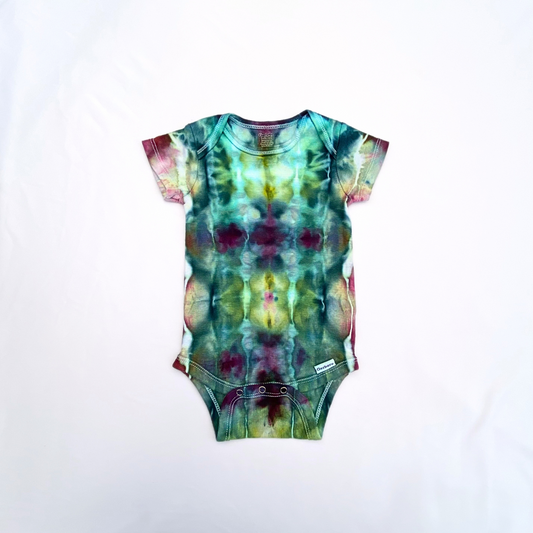 Abstract Ice-Dyed Baby Onesie | 3-6 months