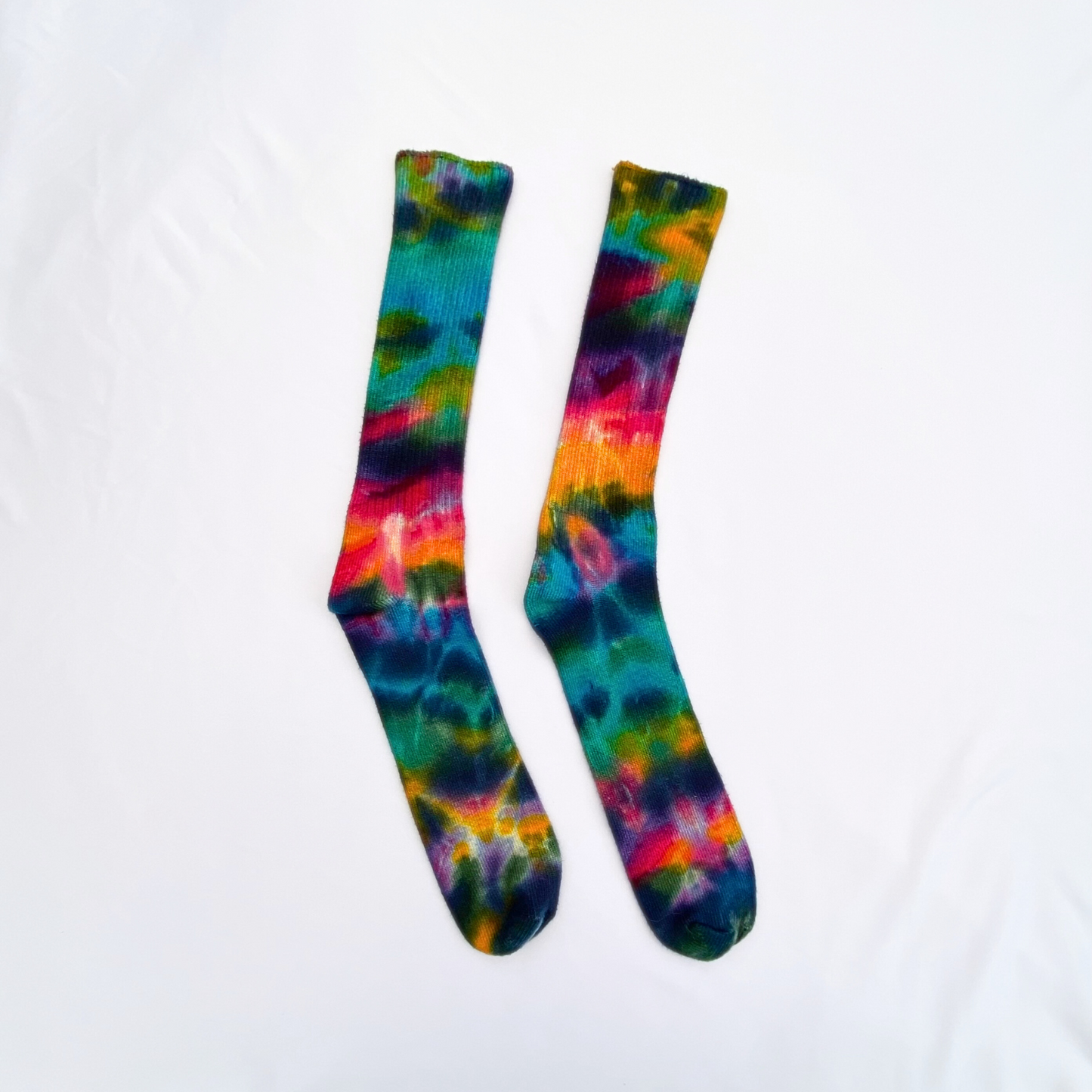 Rainbow Tie-dyed Socks | Size Large