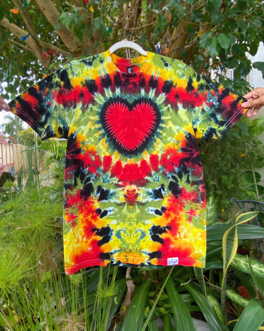 One Love Tie-dyed Tee | size medium