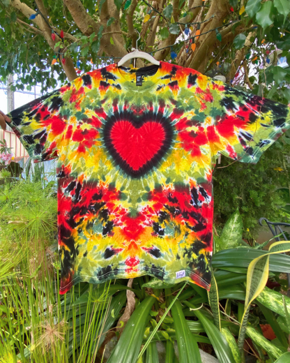 One Love Tie-dyed Tee | size extra-large