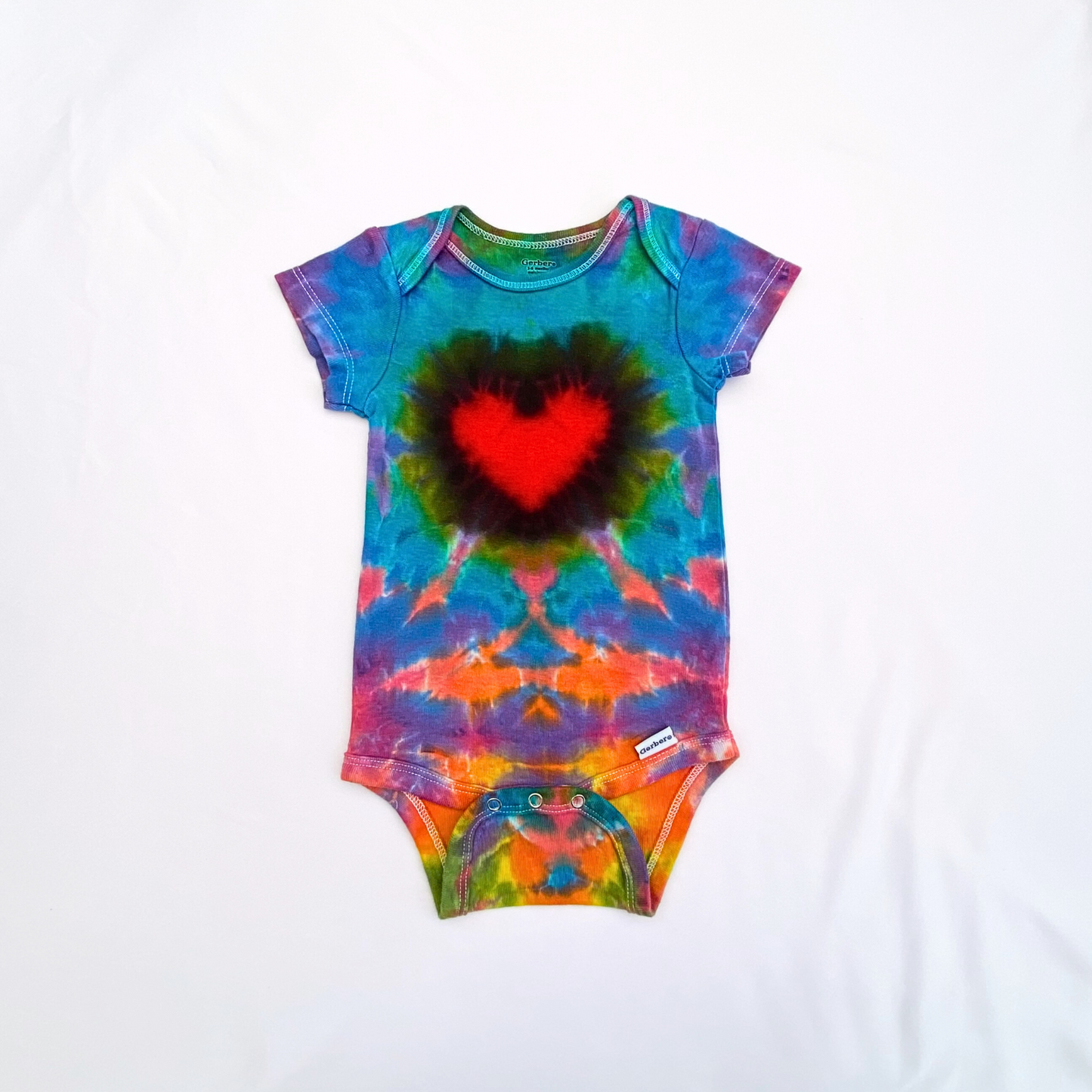 Rainbow Heart Baby Onesie | 3-6 months