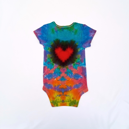 Rainbow Heart Baby Onesie | 3-6 months